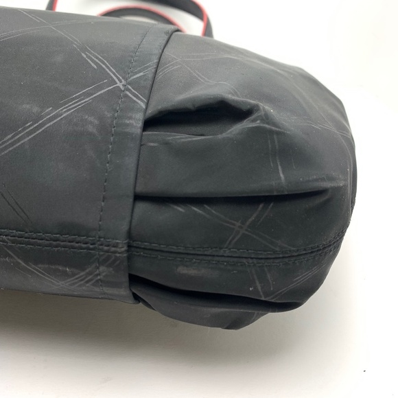 VERA BRADLEY Black Red Trim Handbag Tote Purse Lined Diamond Pattern Large Bag - Picture 11 of 16